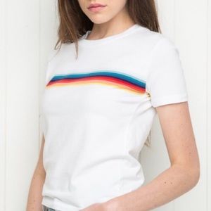Brandy Melville Rainbow Striped Shirt
